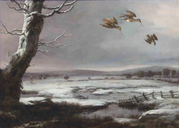Snipe shooting Philip Reinagle birds Oil Paintings